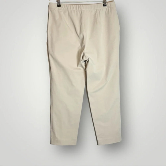 St John Chino Pants Size 16 Side Zip & Button Closure 28” Inseam Pockets Tapered - Picture 4 of 11